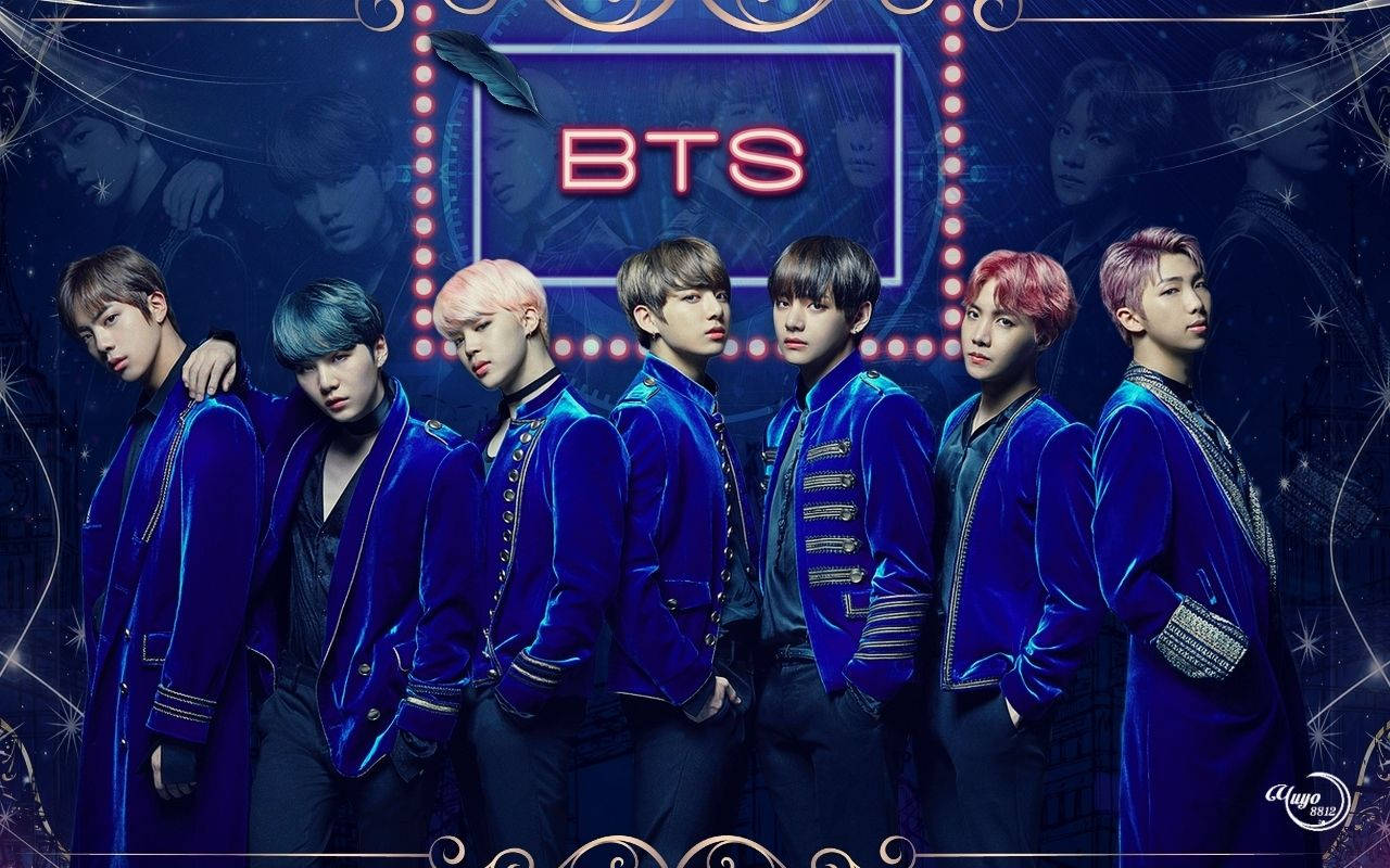 BTS круто виглядають у синьому Шпалери