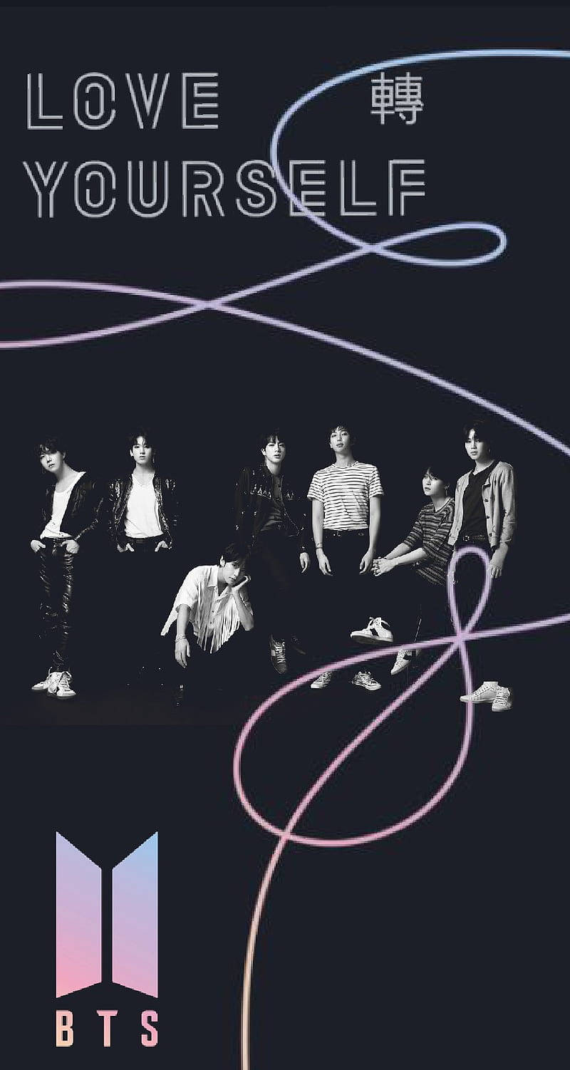 Люби себе логотип BTS Шпалери