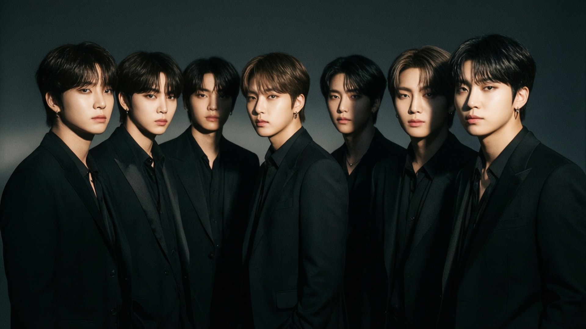Чорні костюми BTS Шпалери