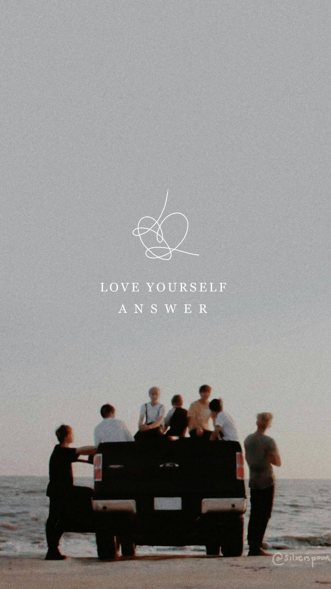 Естетичний BTS на пляжному пікапі Шпалери