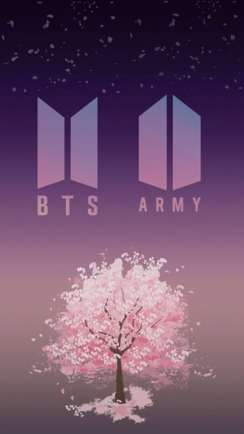BTS ARMY Логотип Фіолетова Естетика Шпалери