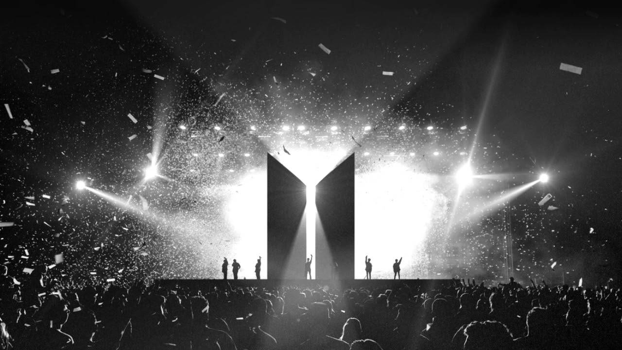 Концерт BTS із силуетом логотипу BTS Шпалери