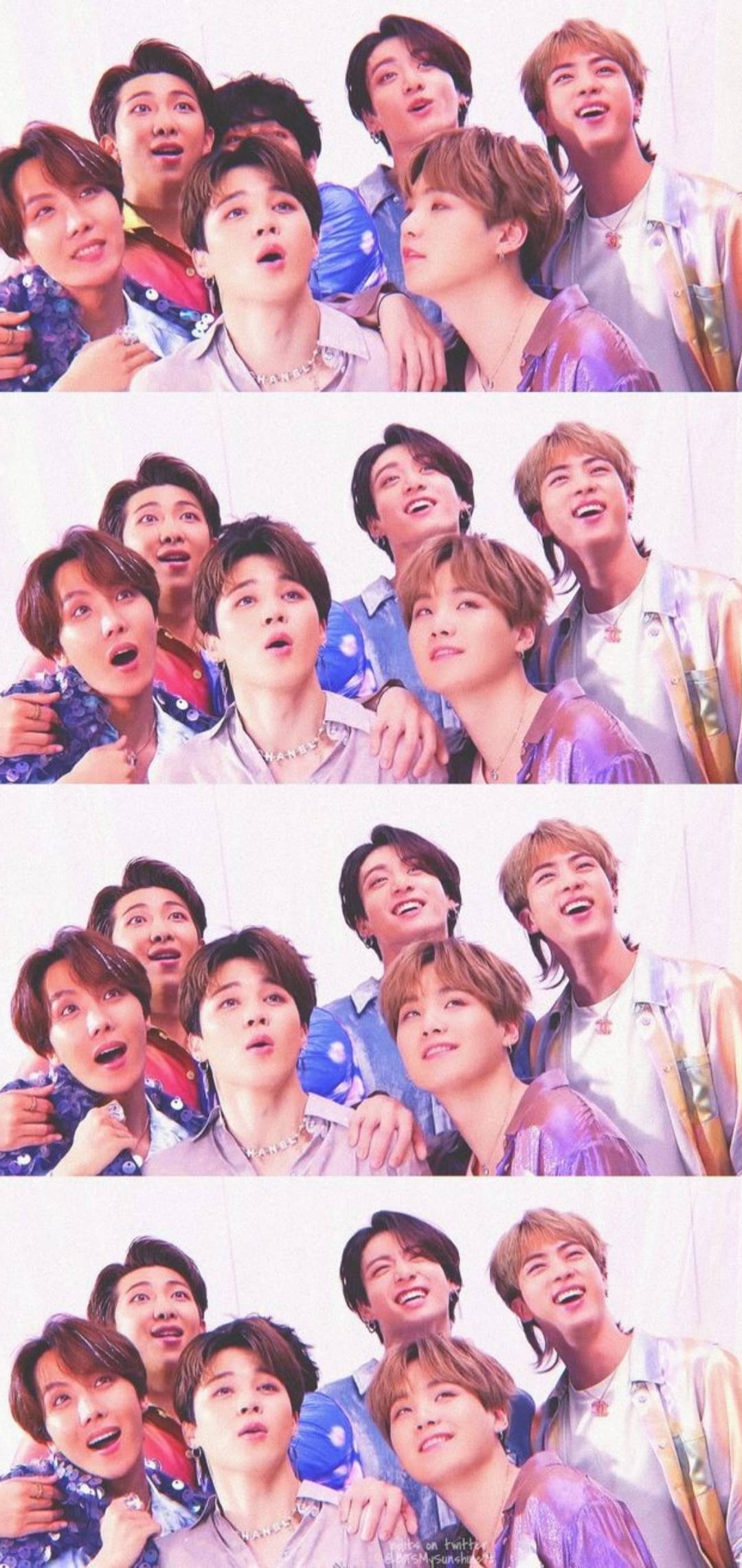 BTS Екран Блокировки Последовательность Коллаж Шпалери