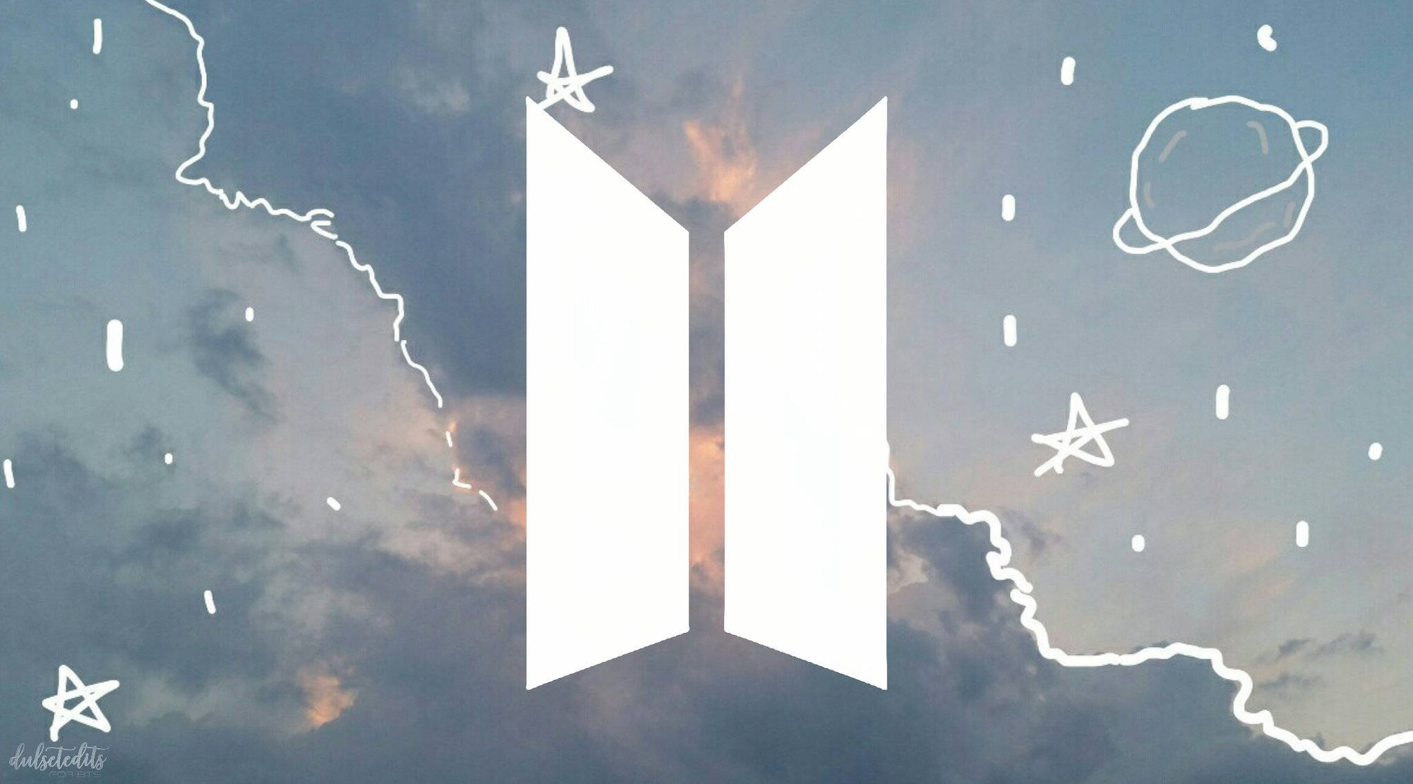 BTS Логотип Милий Естетичний Шпалери