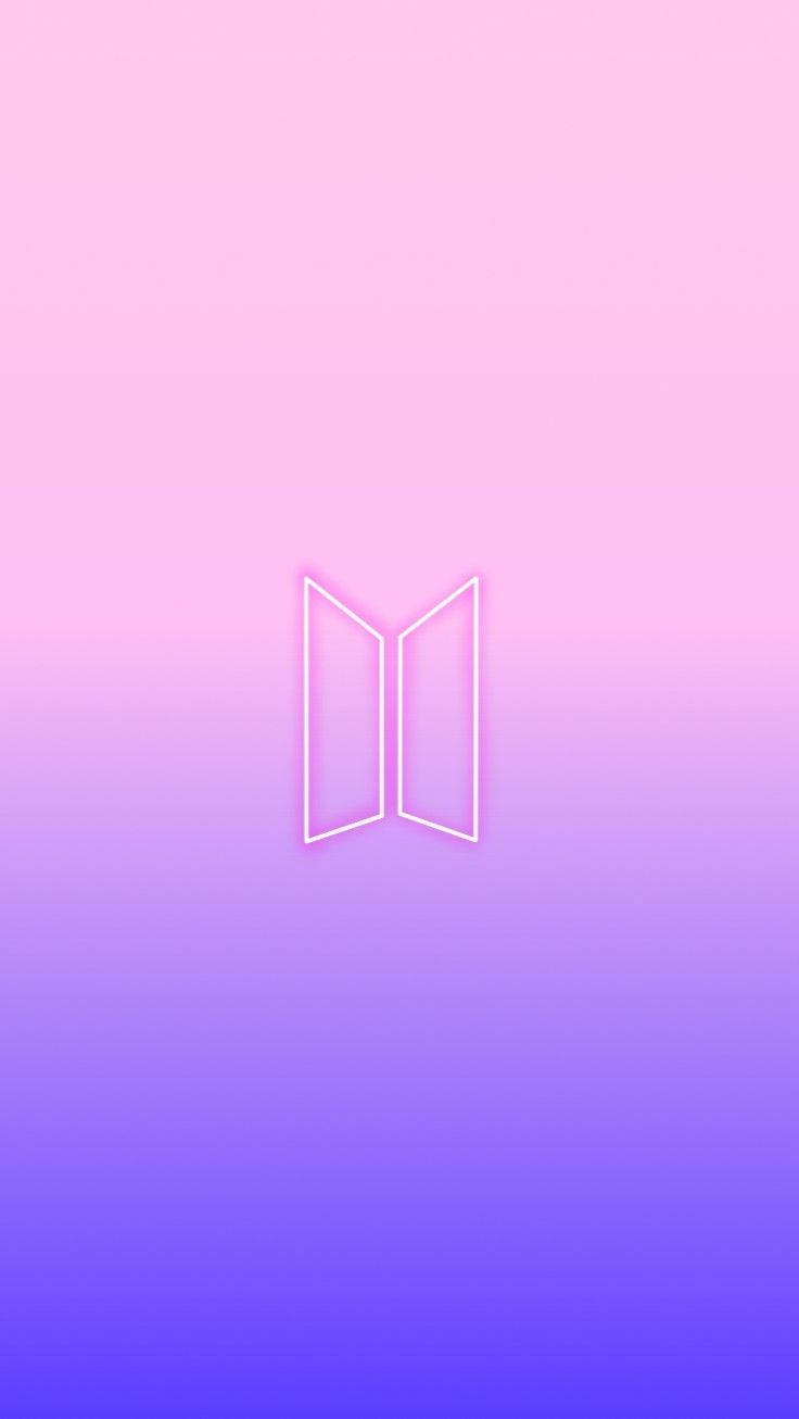 Градієнтний фіолетовий логотип BTS Шпалери