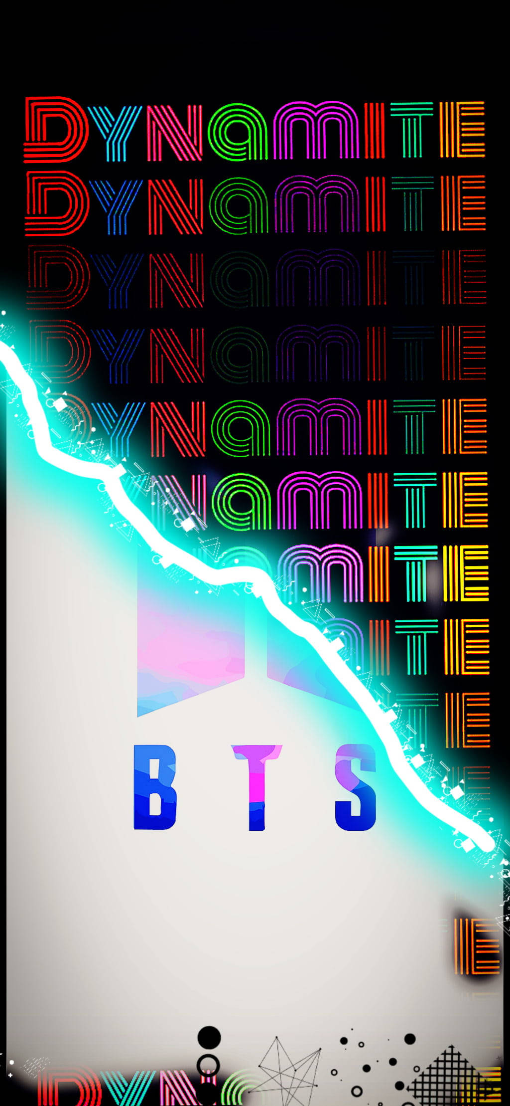 Крутий перехідний ефект BTS Dynamite Шпалери