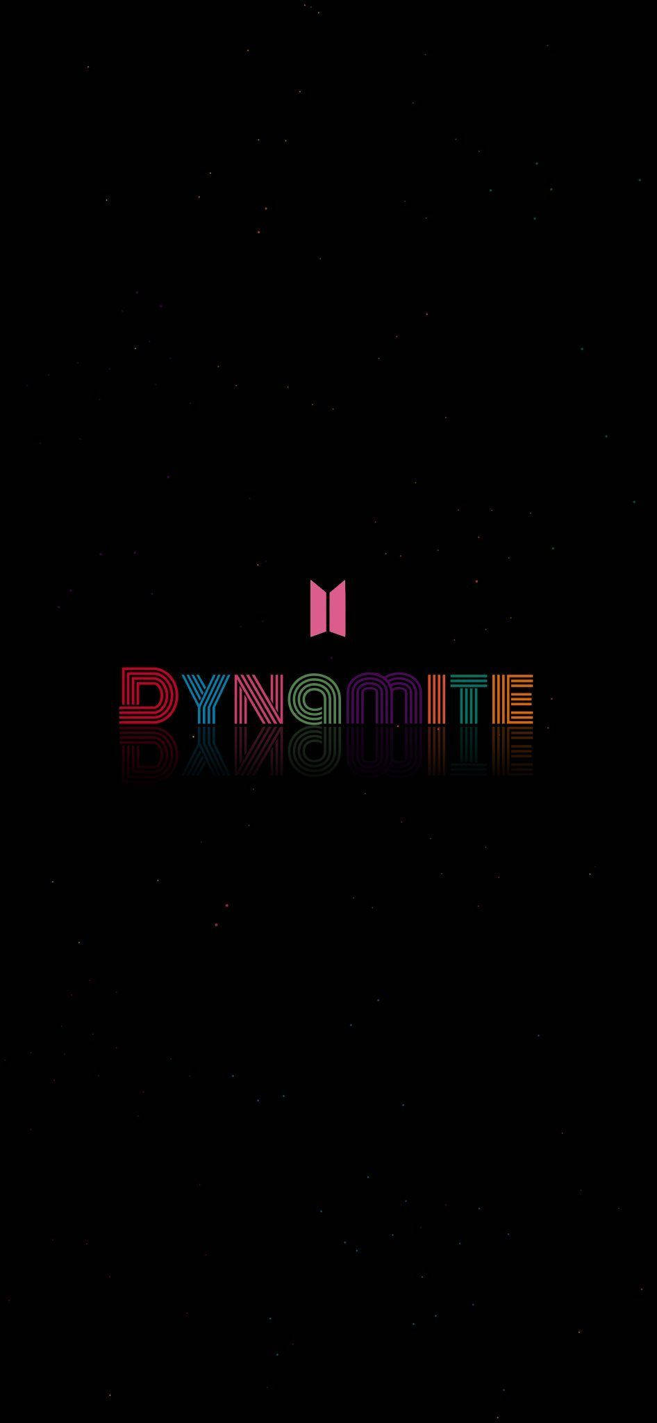 Простий чорний логотип BTS Dynamite Шпалери