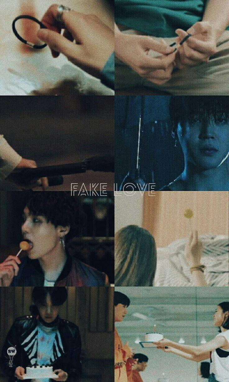 Колаж BTS Fake Love Шпалери