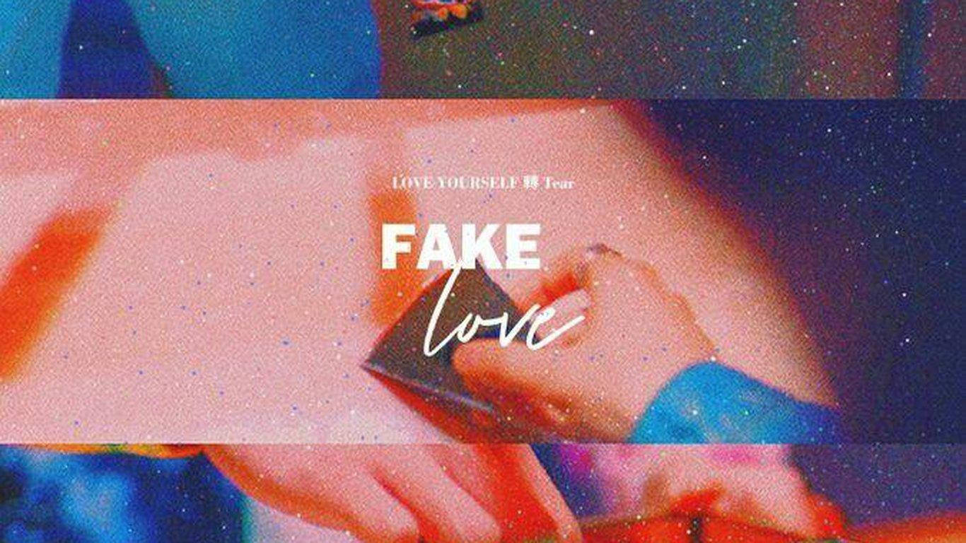 BTS Fake Love на зернистому зображенні для ноутбука Шпалери