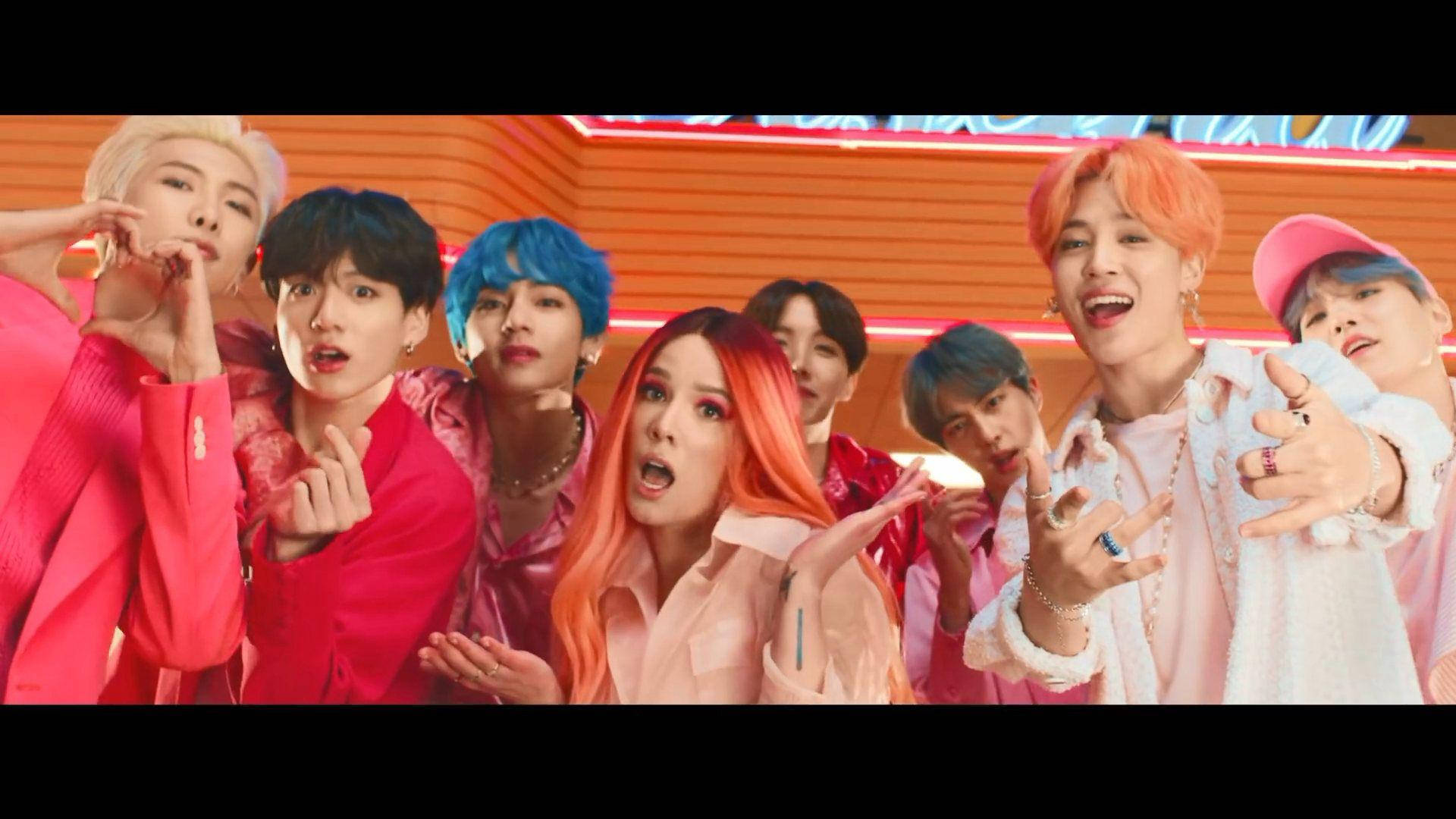 Шпалери BTS та Halsey для робочого столу Шпалери