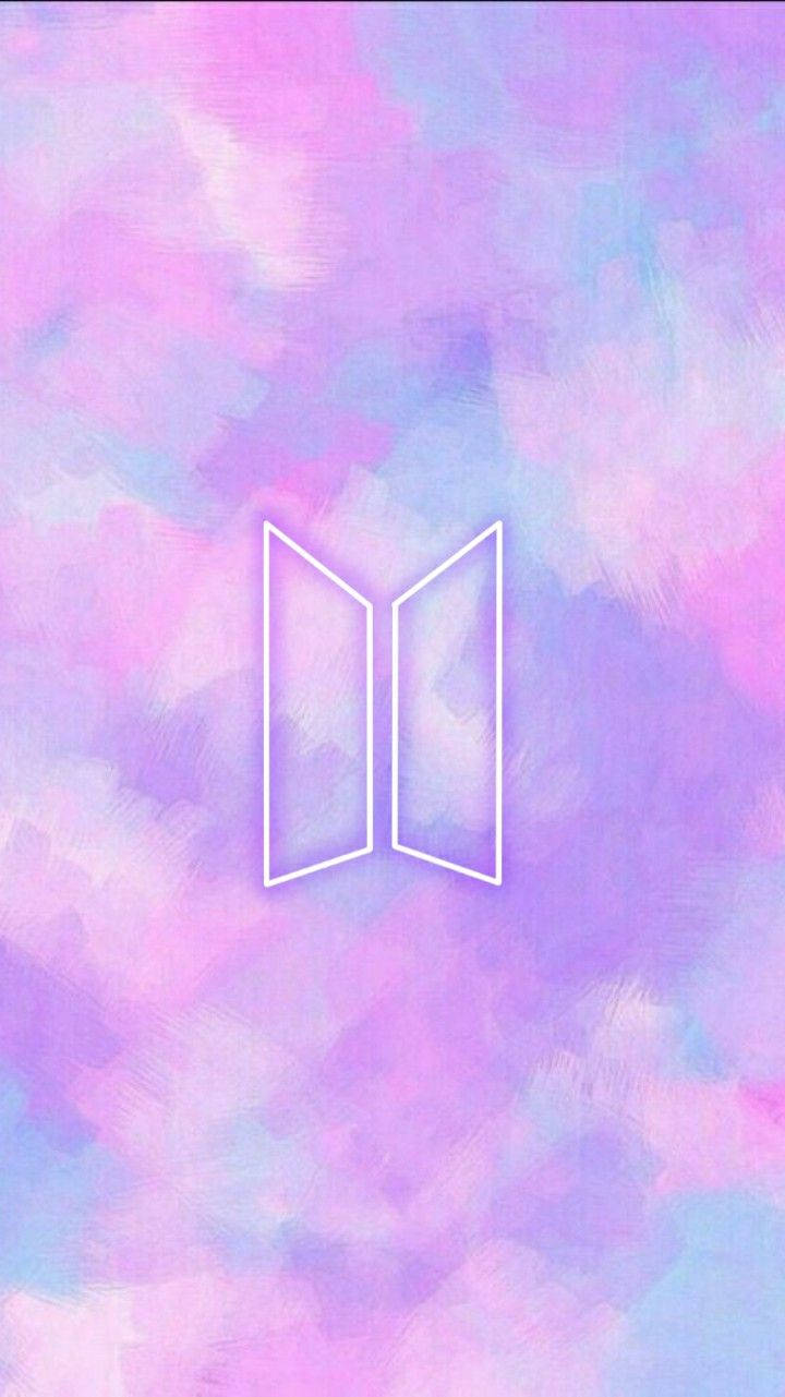Пастельний логотип BTS Шпалери