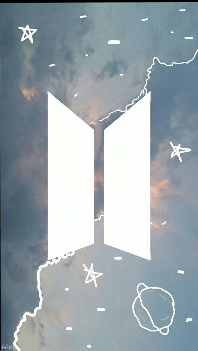 Милий графічний логотип BTS Шпалери