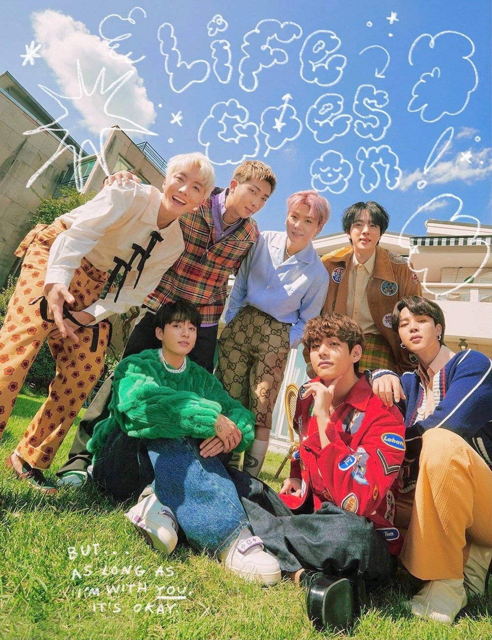Учасники BTS Life Goes On Шпалери