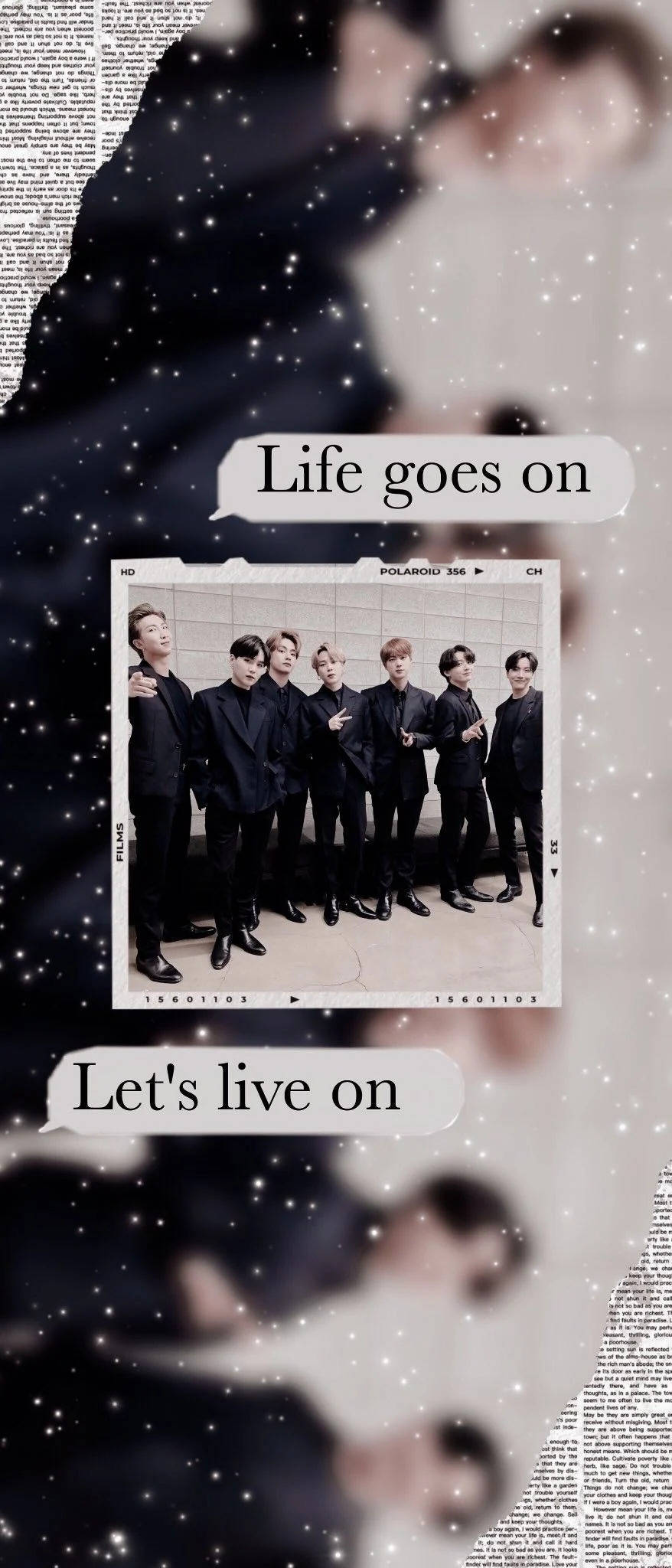 BTS Life Goes On Речевые пузыри Шпалери