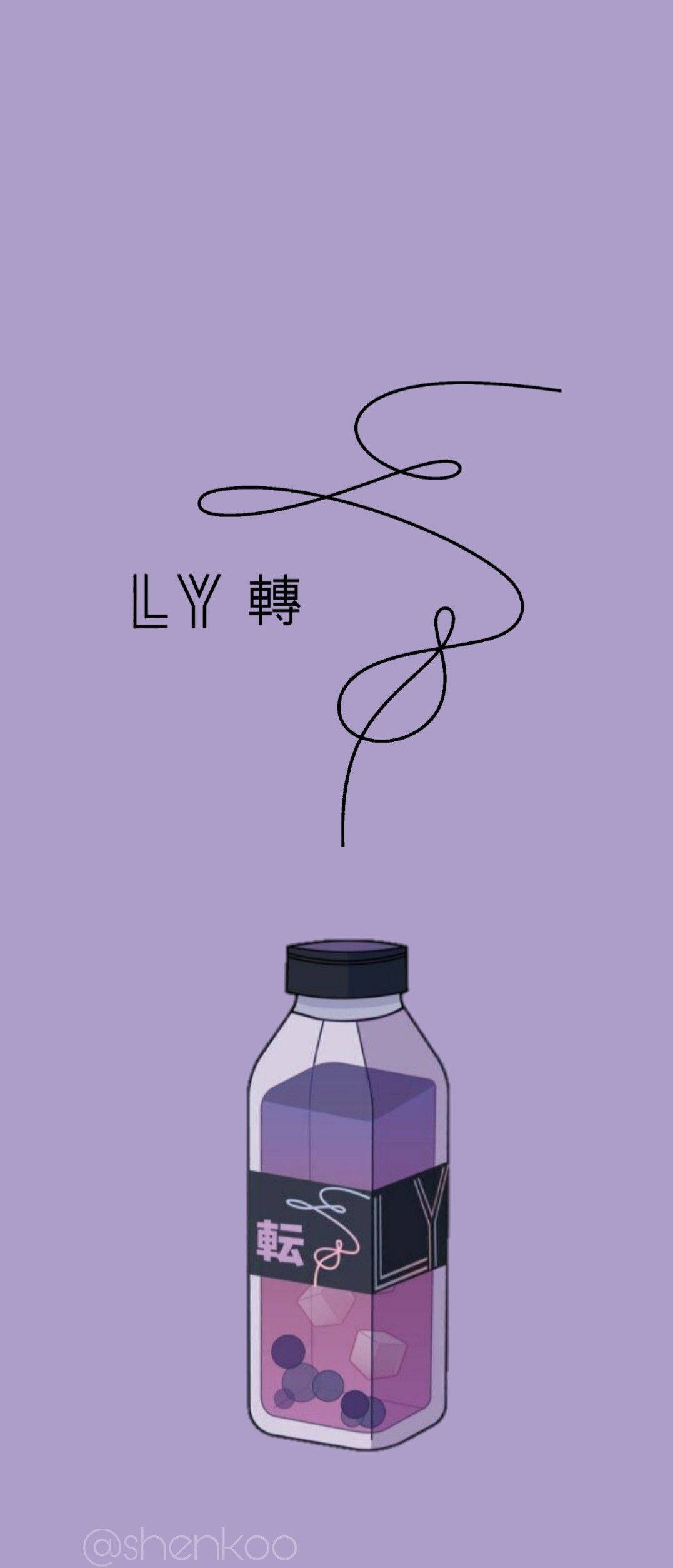 Эстетика BTS «Love Yourself» в пурпурном Шпалери