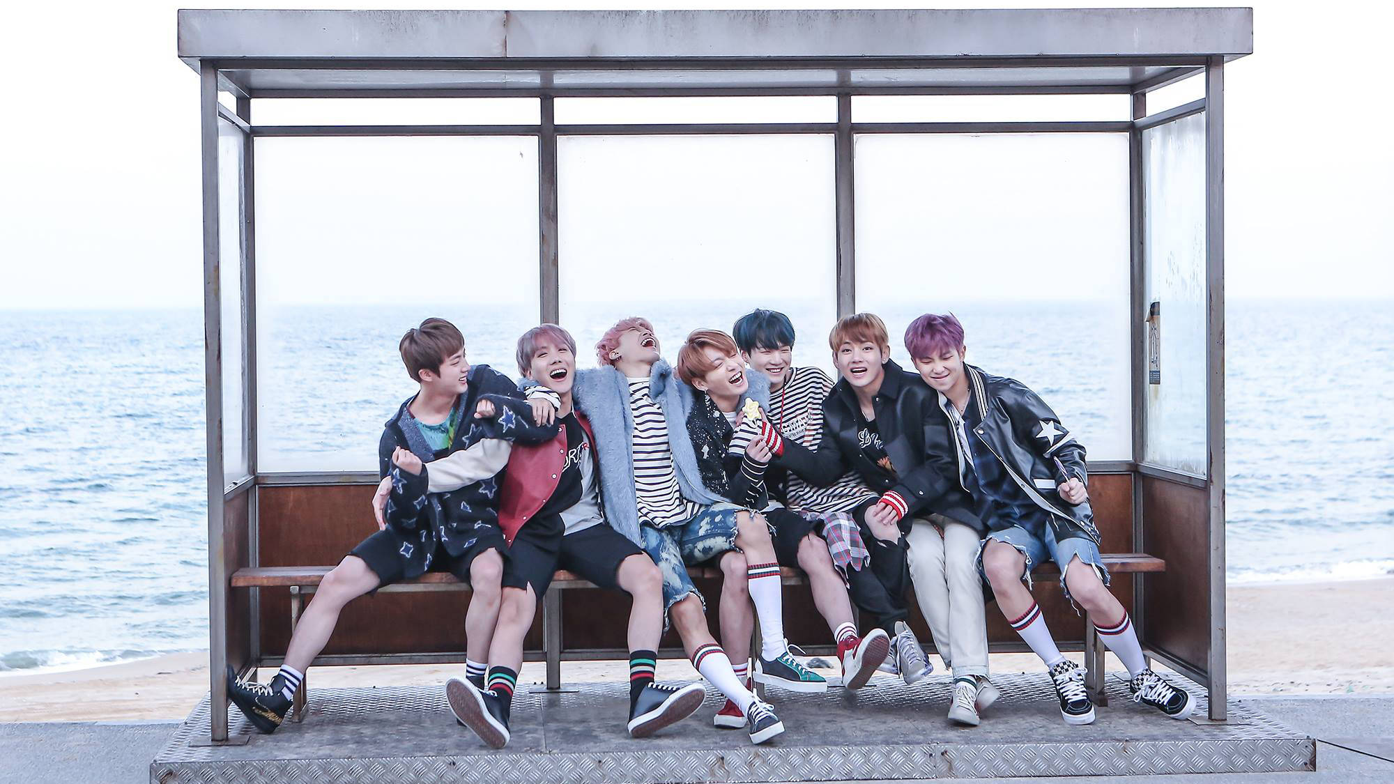 Весенний день тизер крутой BTS ноутбук Шпалери