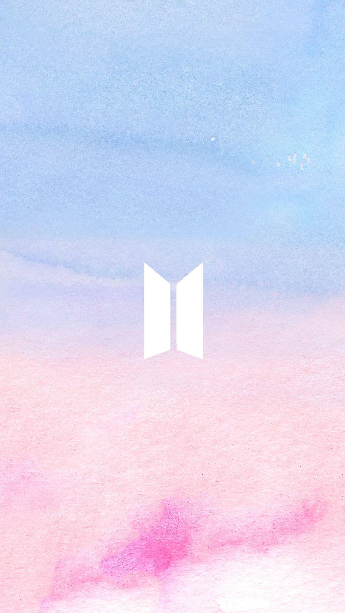 Логотип BTS у пастельних тонах Шпалери