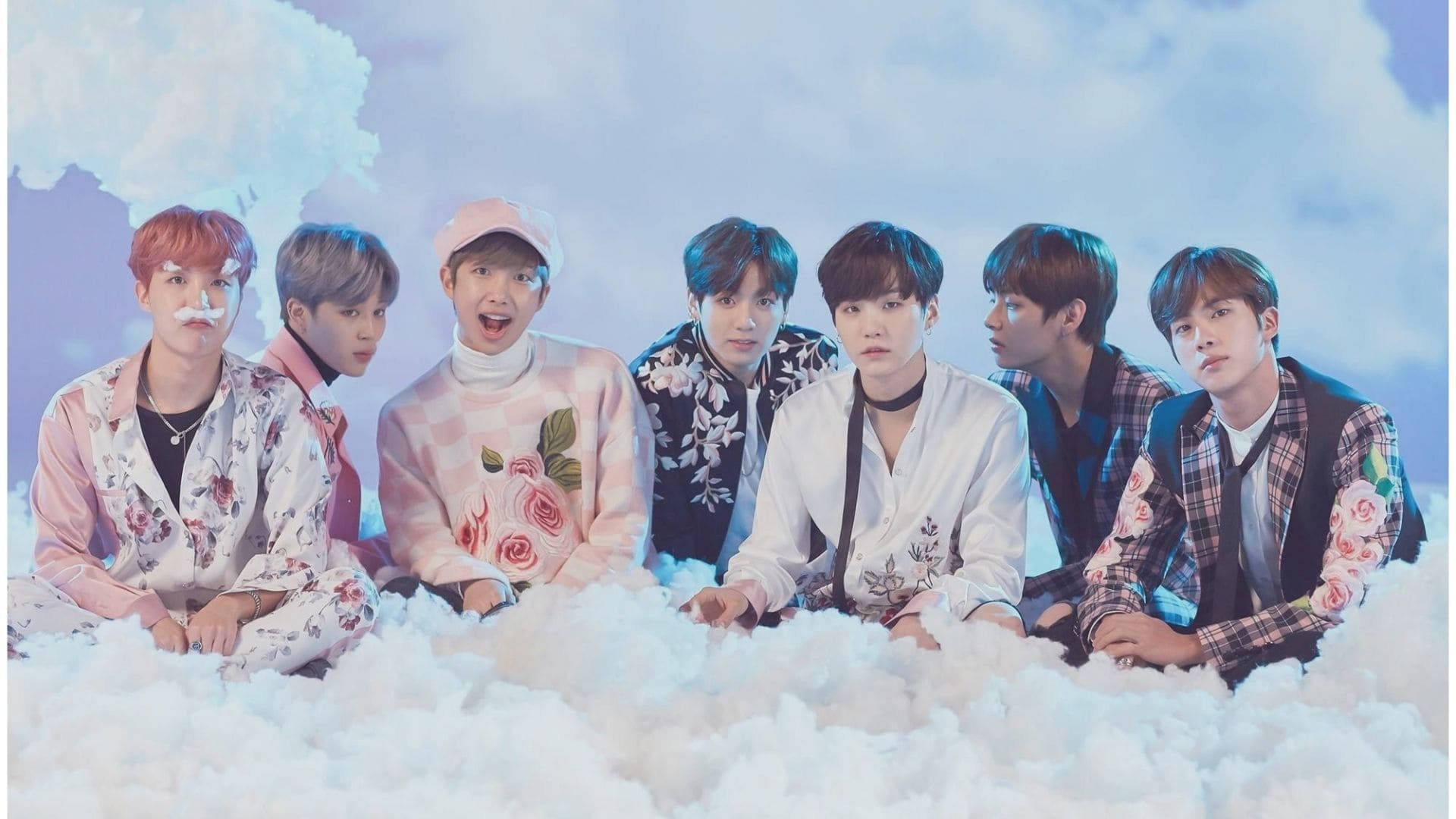 Шпалери BTS на робочий стіл зі штучним снігом Шпалери