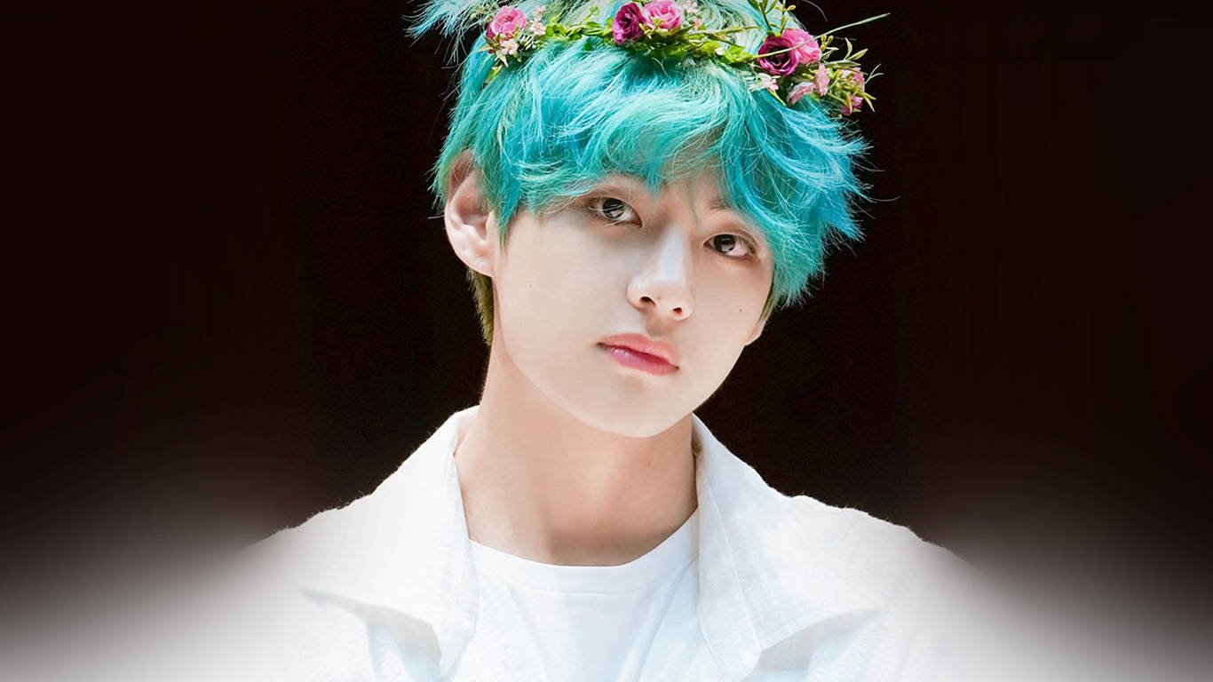 BTS V Квітковий вінок Шпалери