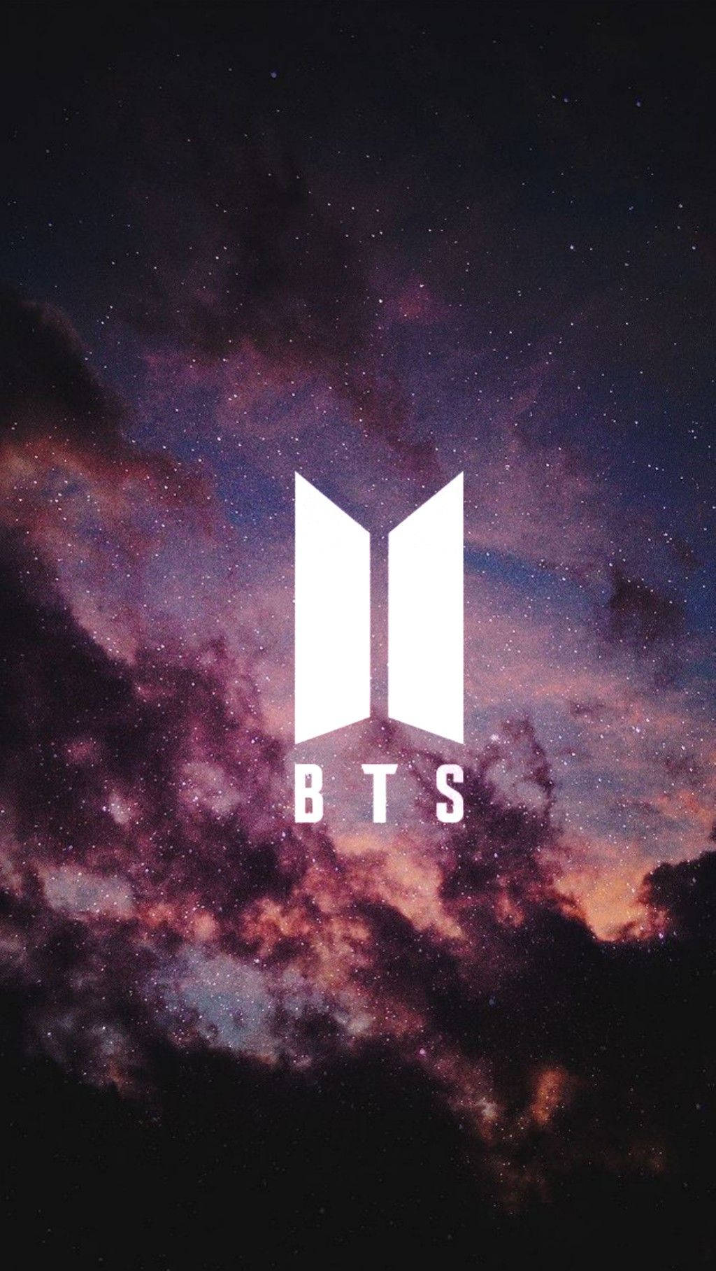 Логотип BTS вночі Шпалери