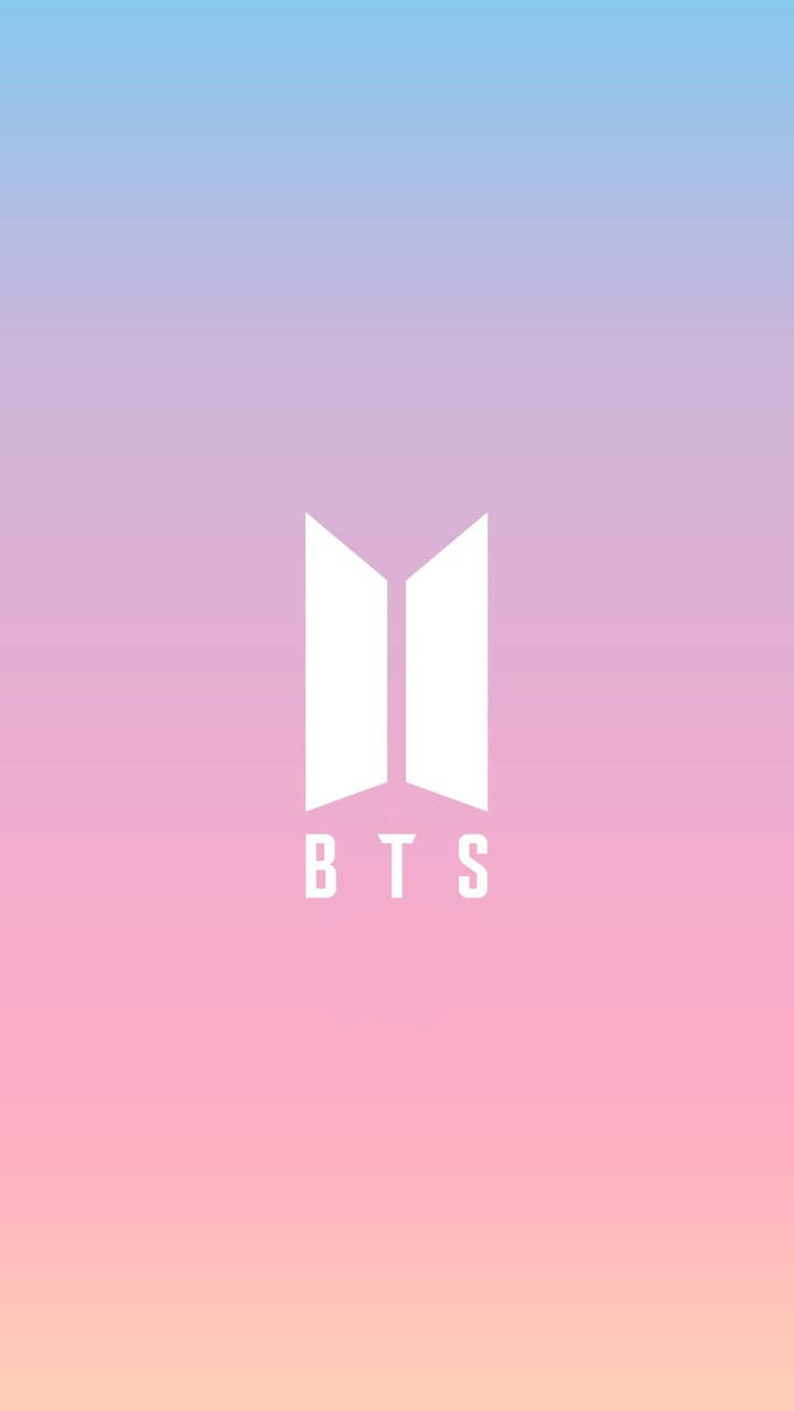 Градієнтний рожевий логотип BTS Шпалери
