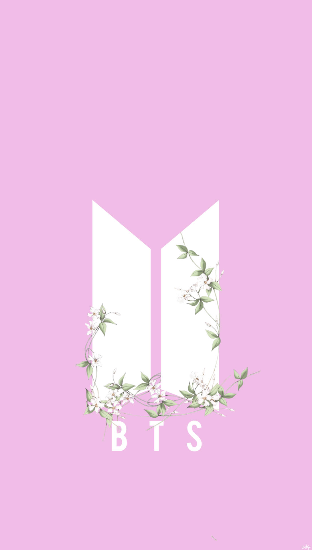 Мінімалістичний логотип BTS Шпалери