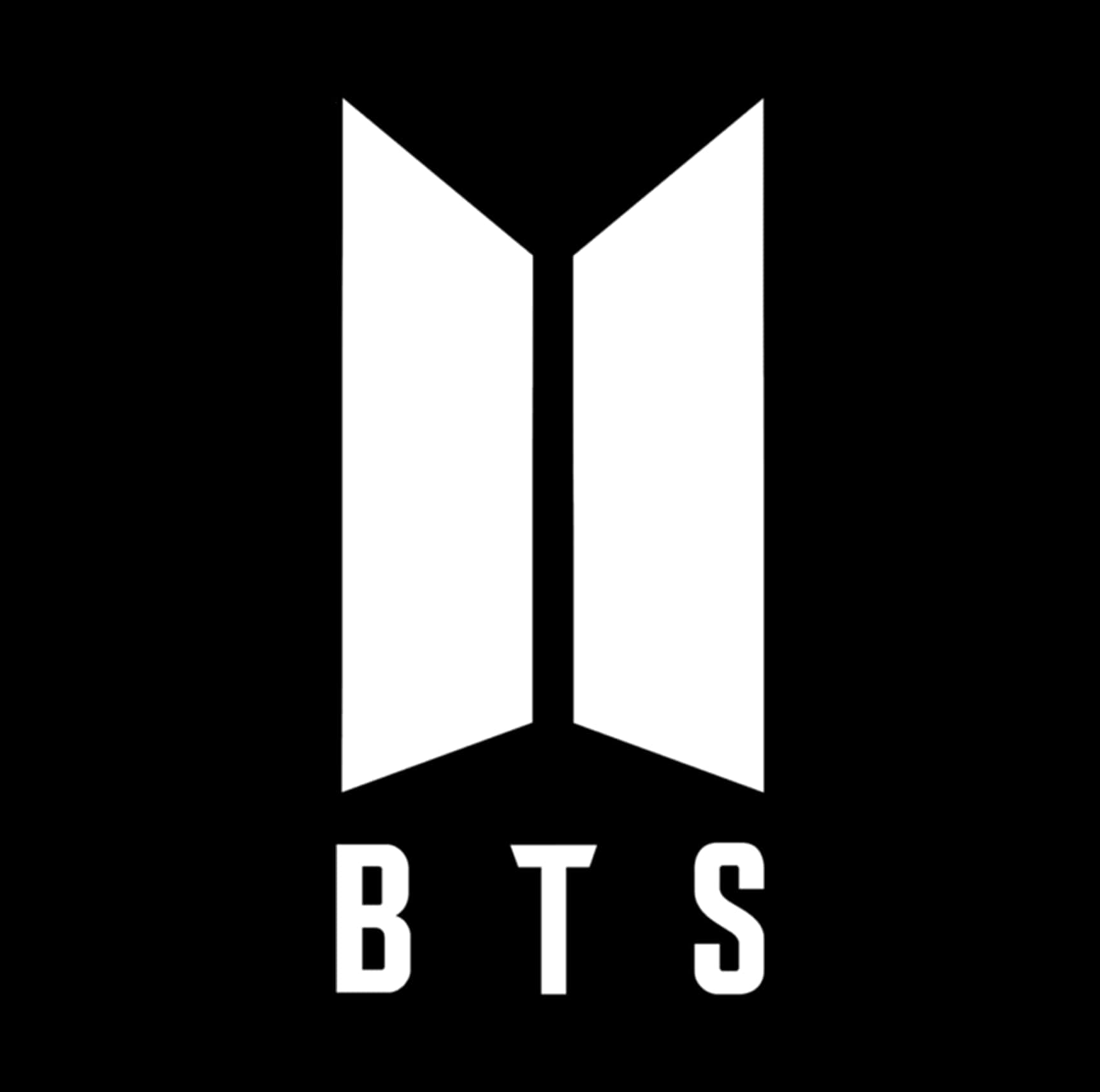 Логотип BTS чорно-білий Шпалери