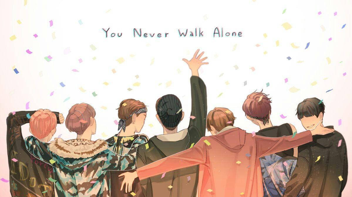 BTS Аніме You Never Walk Alone Ноутбук Шпалери