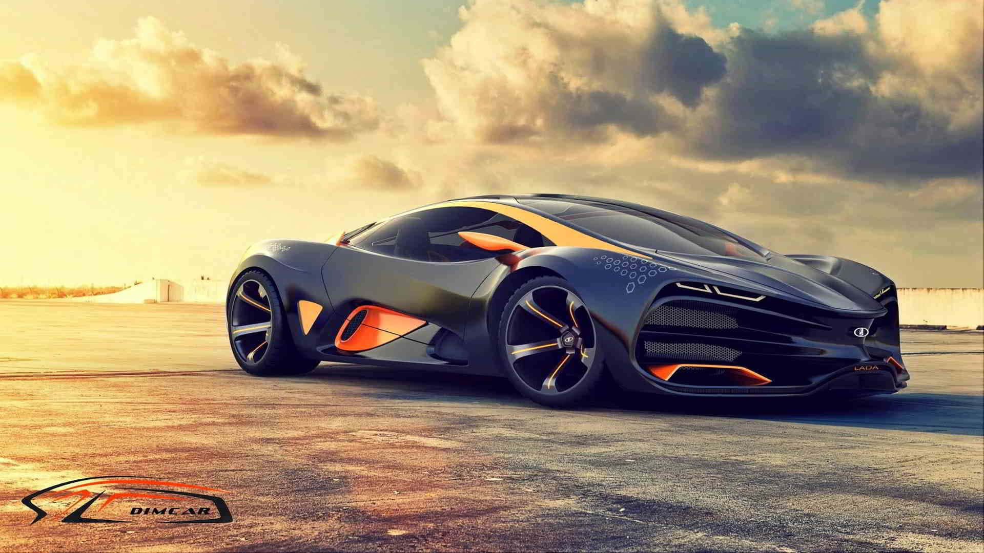 Крутое матово-черное авто Bugatti Шпалери
