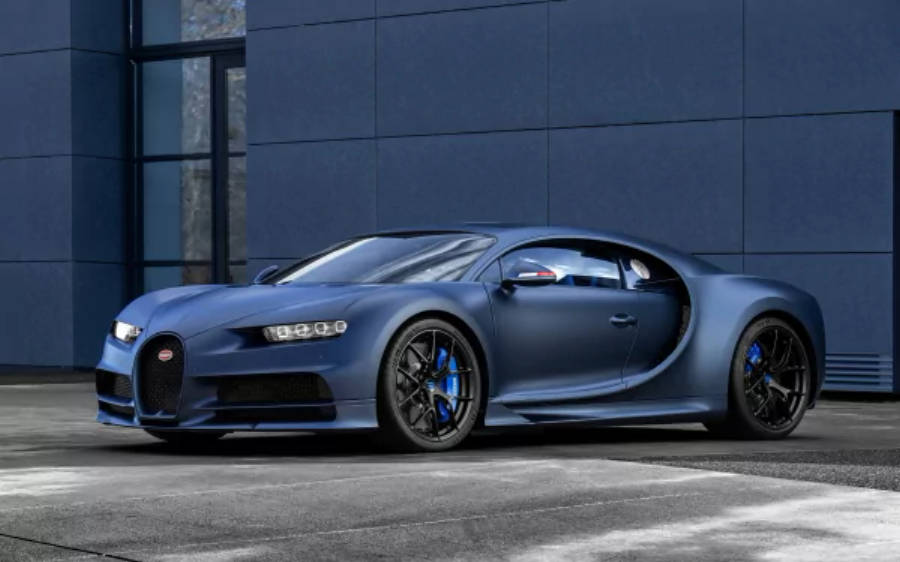 Синій Bugatti Chiron 4K Шпалери