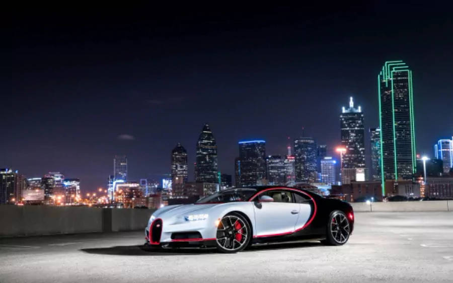Білий Bugatti Chiron 4K Шпалери