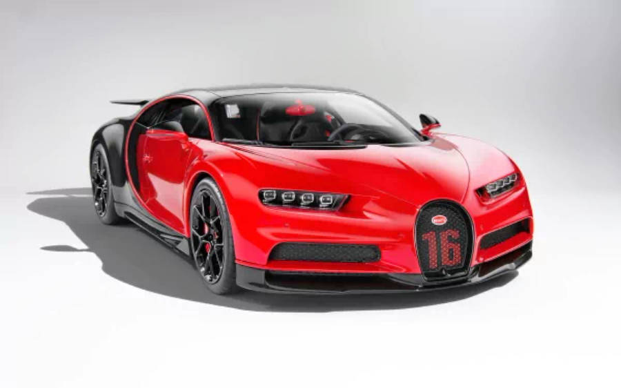 Червоний Bugatti Chiron 4K Шпалери