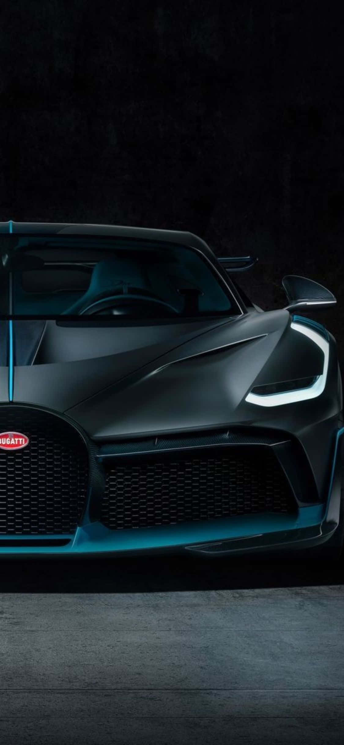 bugatti chiron показан в темной комнате Шпалери