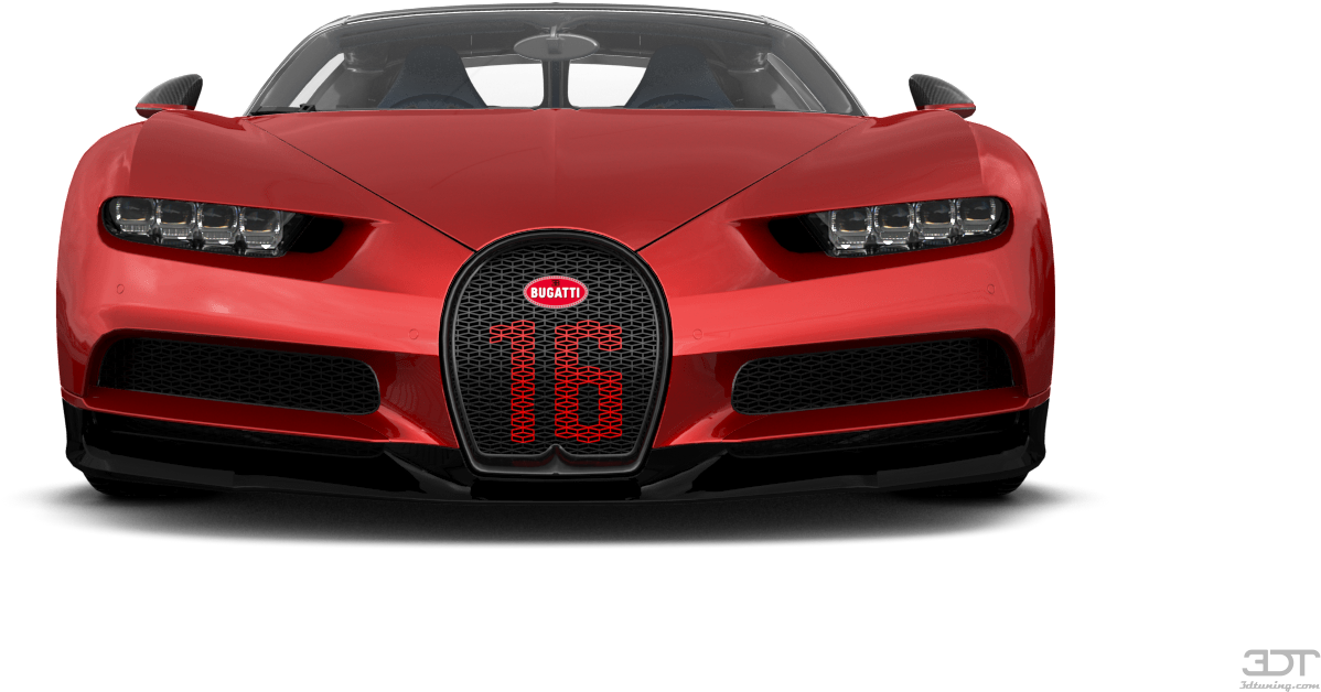 Красний Bugatti Chiron вид спереди Шпалери