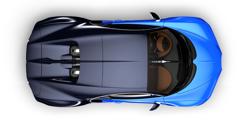 Синій Bugatti зверху Шпалери