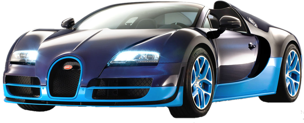 Синьо-чорний Bugatti Veyron Grand Sport Шпалери
