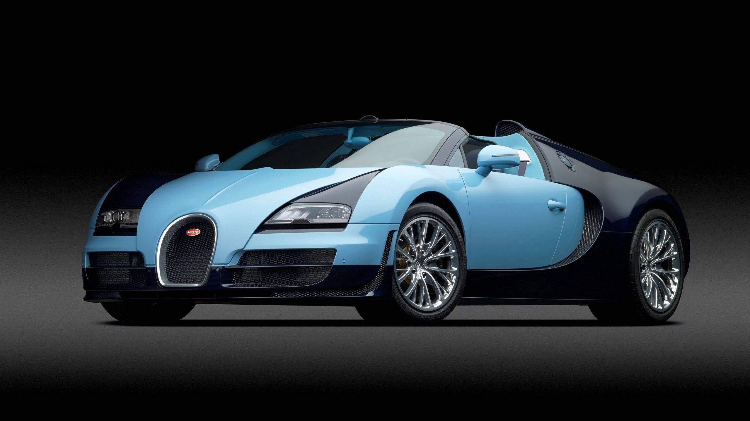 Стильний синій Bugatti Veyron Шпалери