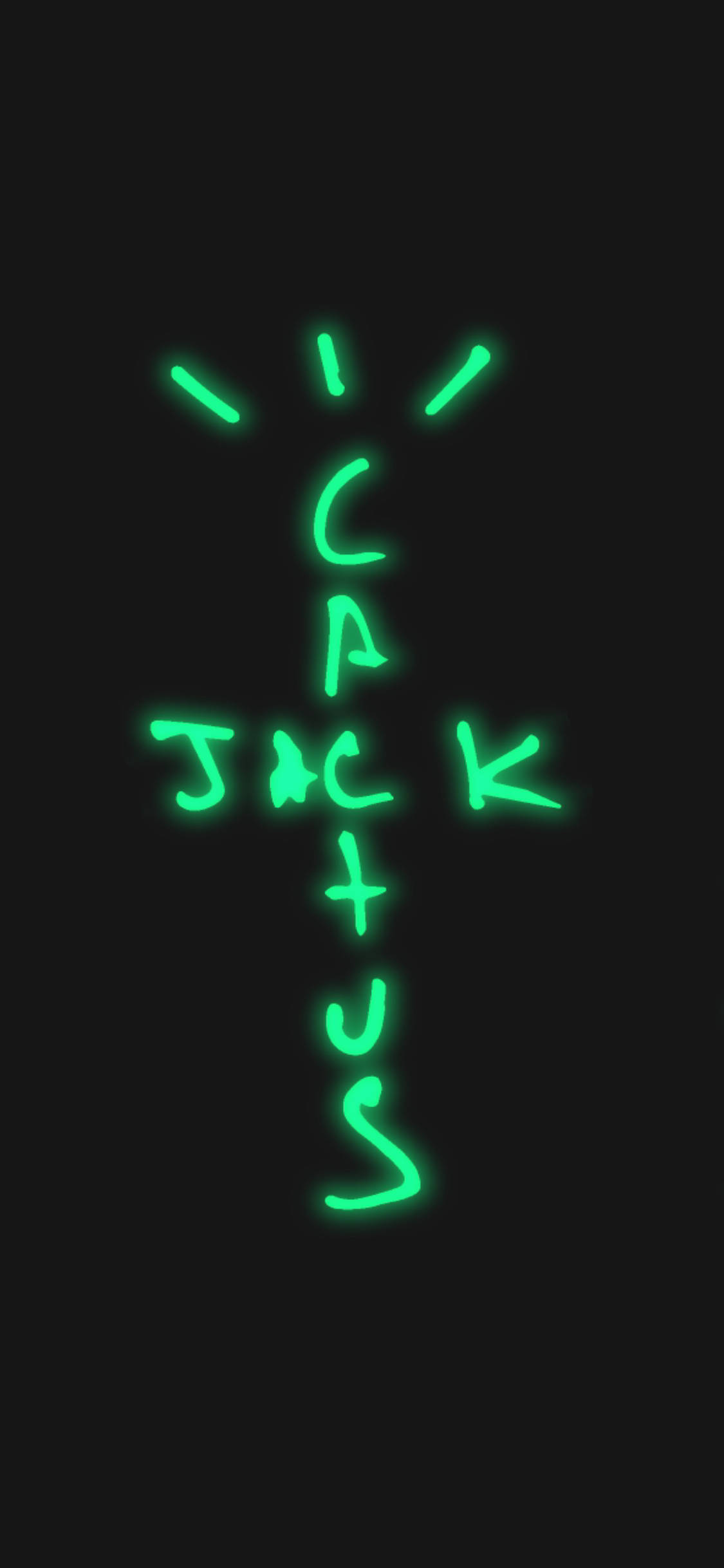 Светящийся логотип Cactus Jack Шпалери