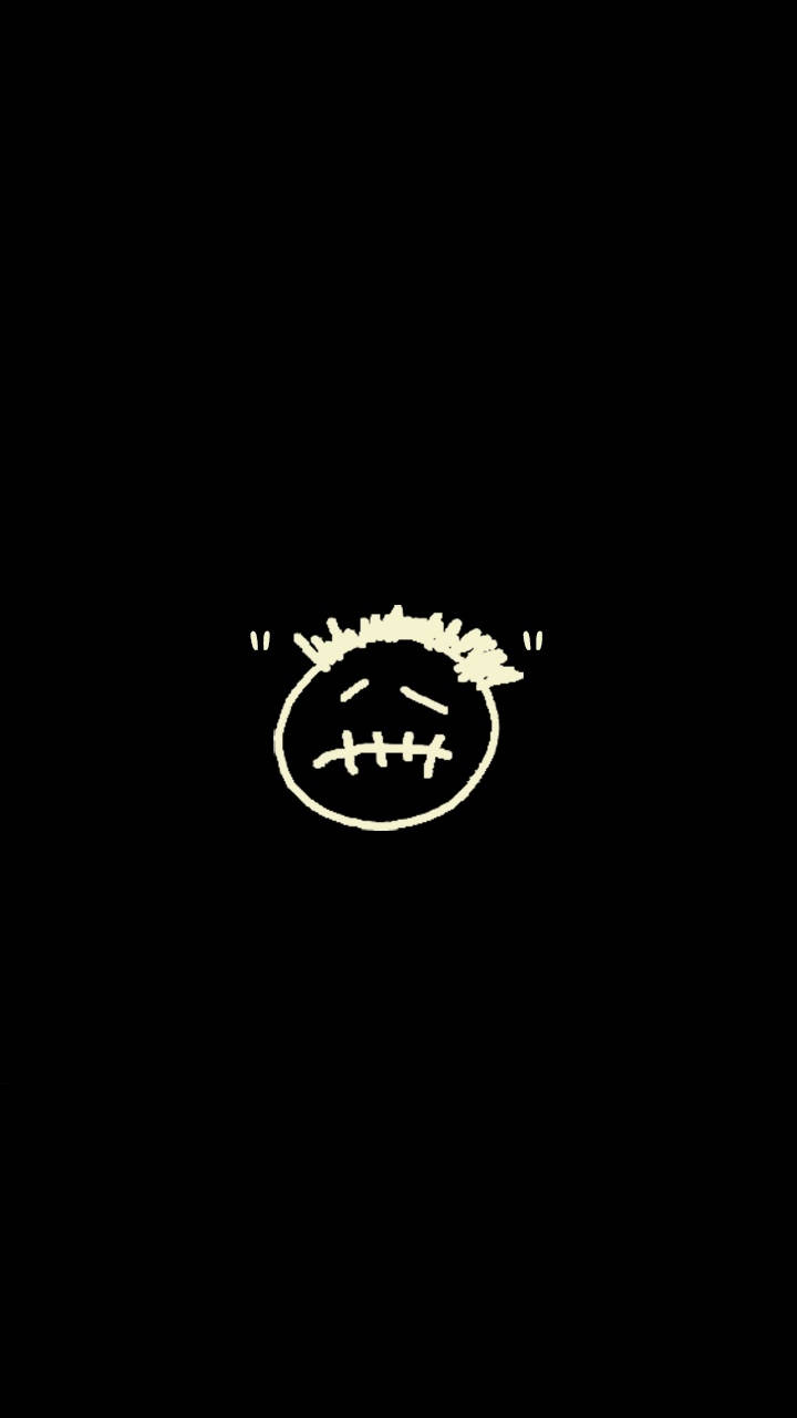 Естетика чорного логотипу обличчя Cactus Jack Travis Scott Шпалери