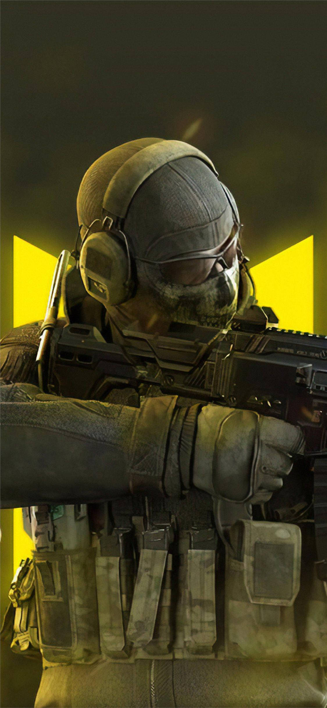 Call Of Duty Мобайл Лого Призрак Крупный План Шпалери