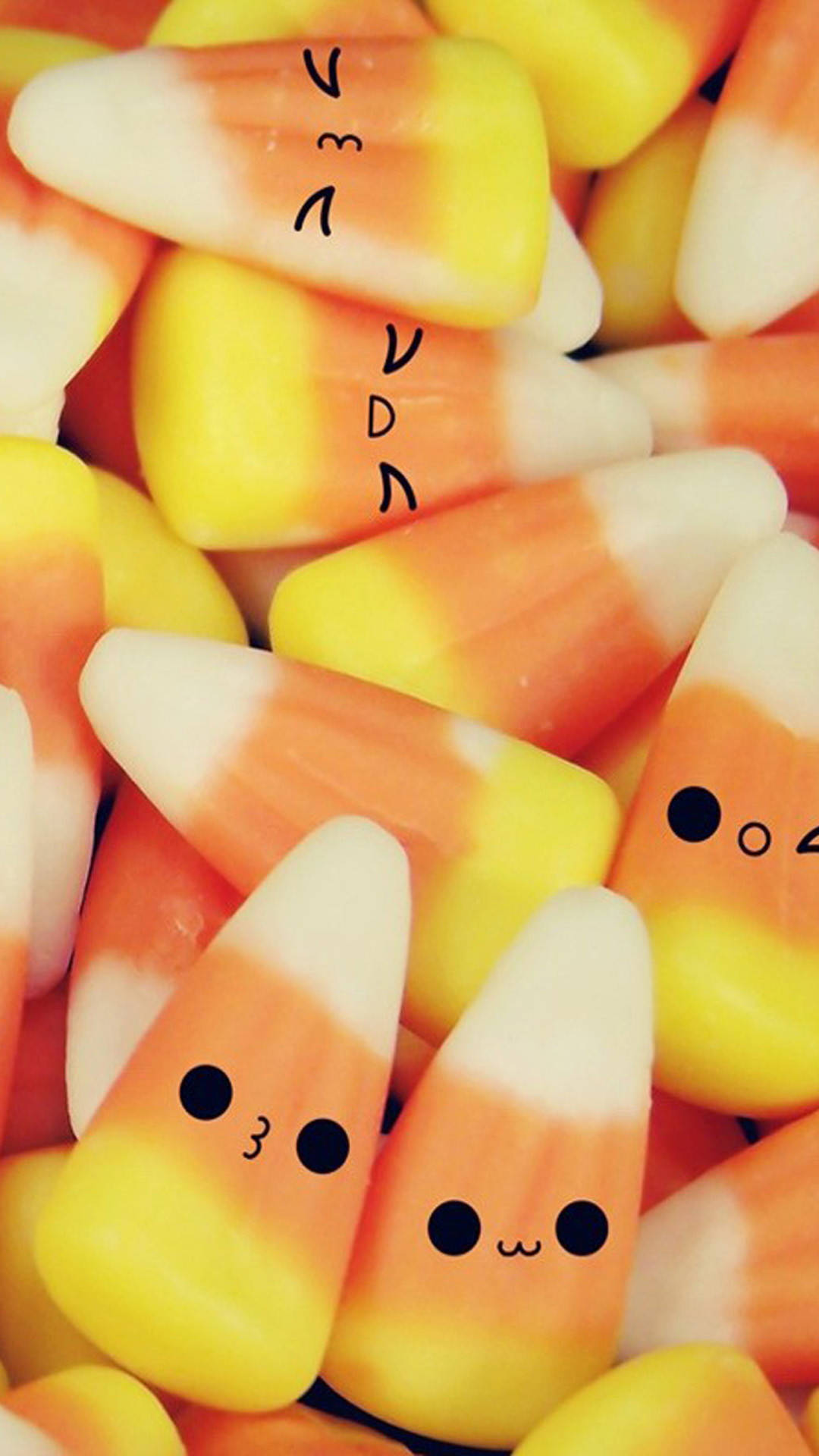 Естетичний Candy Corn для iPhone X Шпалери