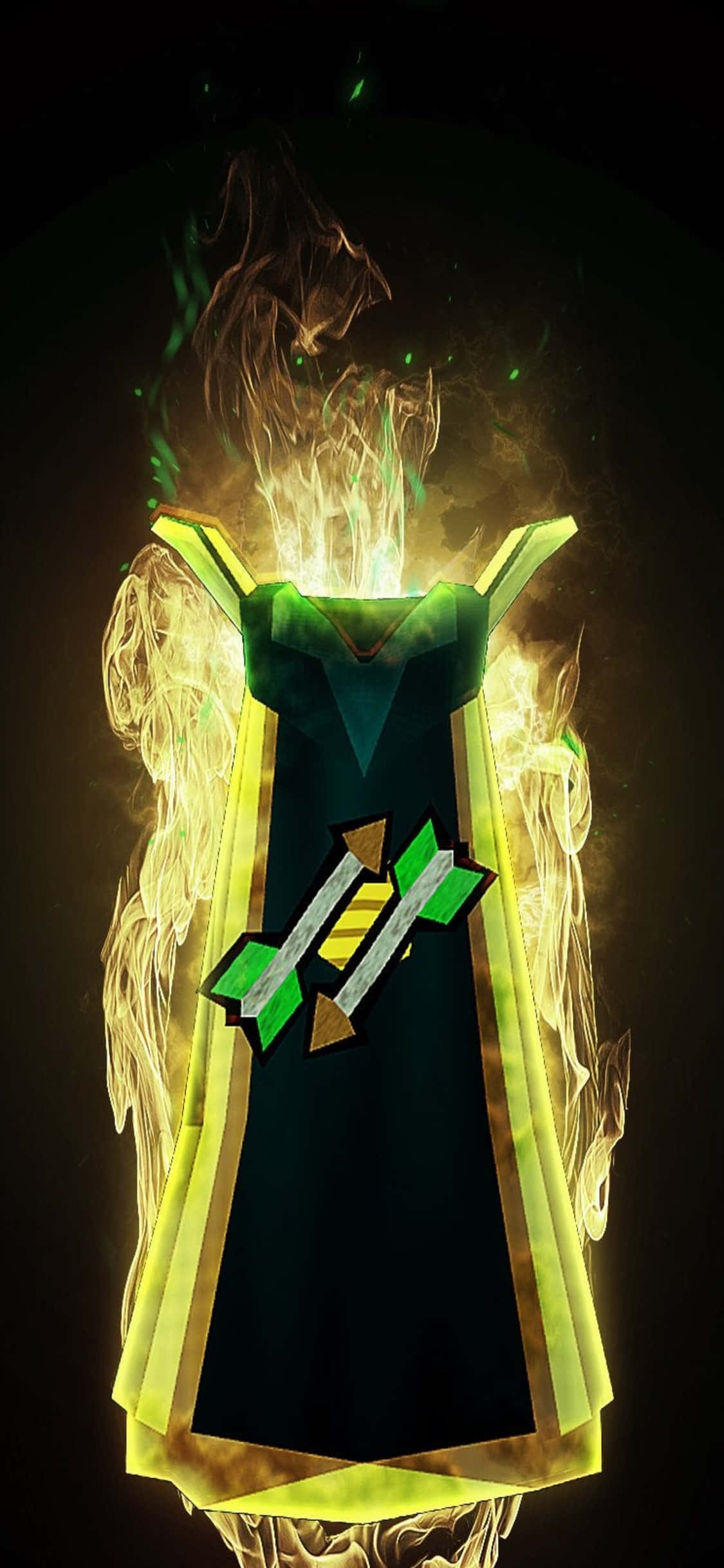 Caption: Атмосферный вид игрового ландшафта Runescape на iPhone XS Шпалери