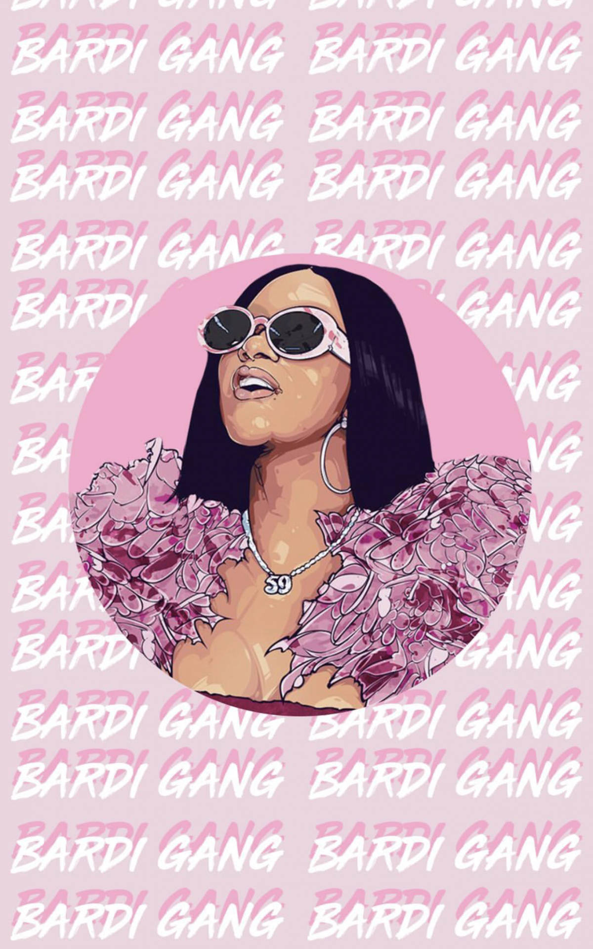 Cardi B Розовая банда Барди Шпалери
