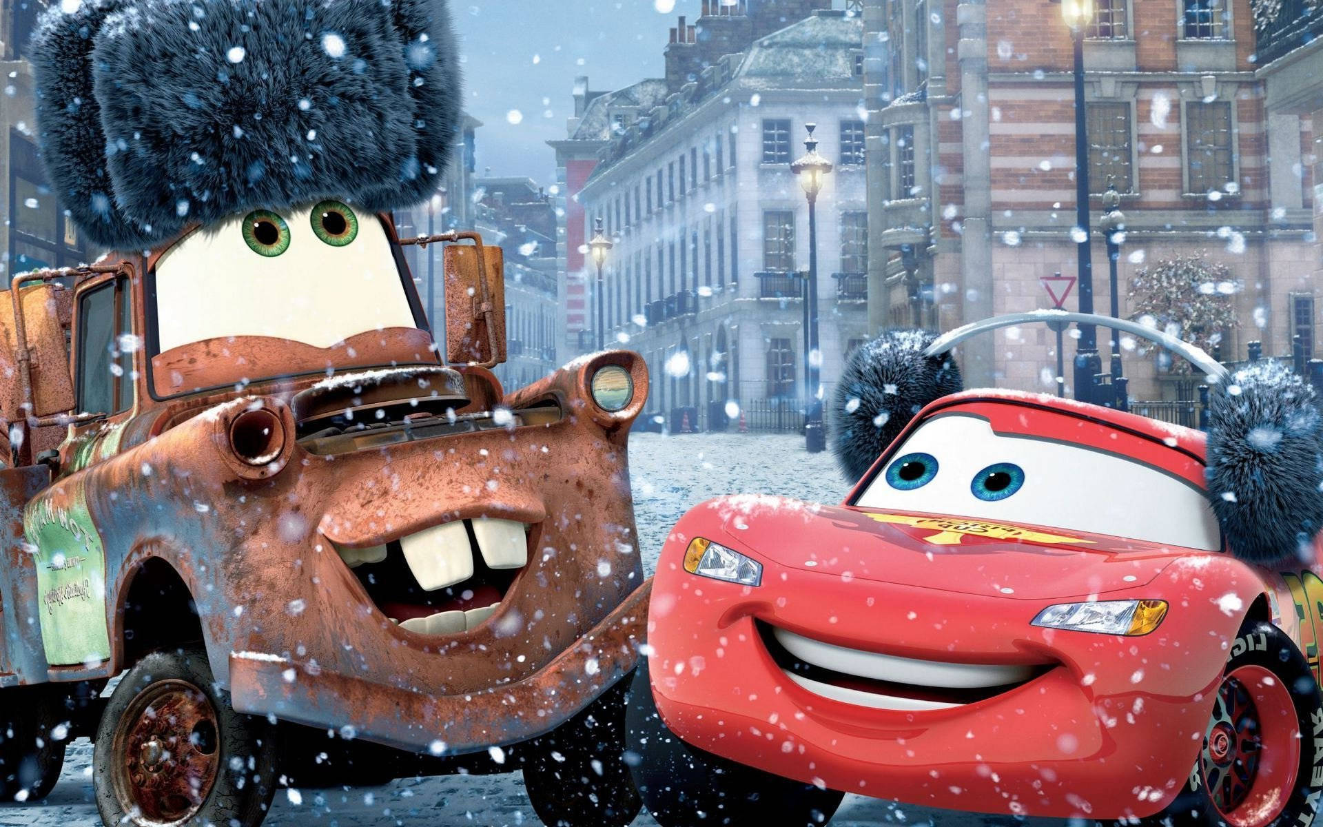 Зима в Cars 2 Шпалери