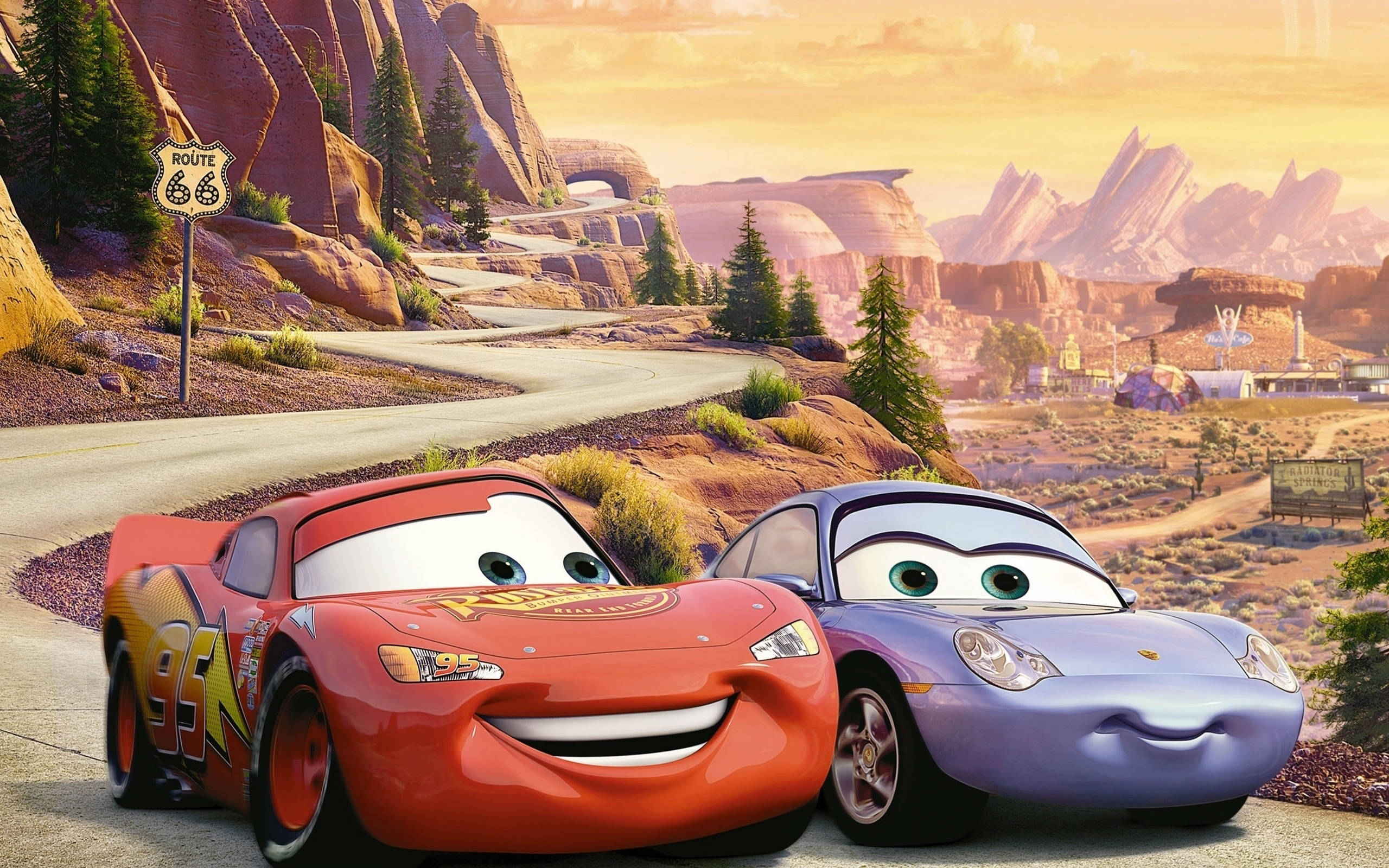 Cars Блискавка МакКвін і Рейні Шпалери