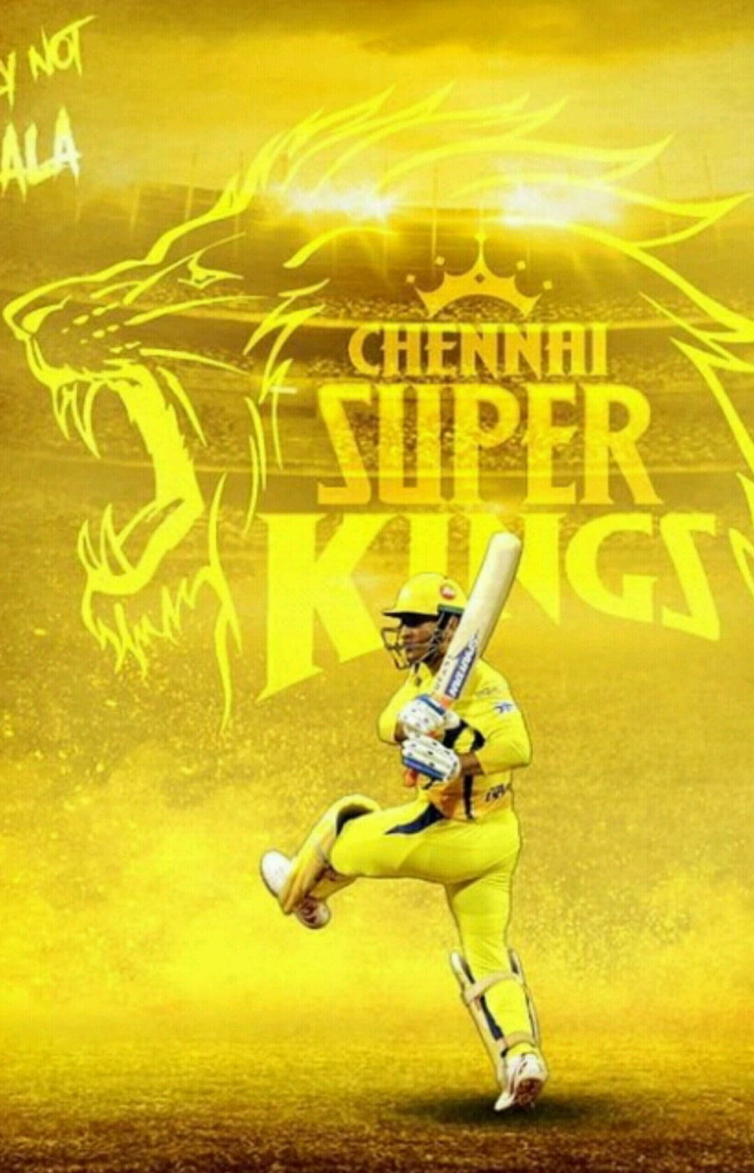 Chennai Super Kings Золотой Лев Шпалери