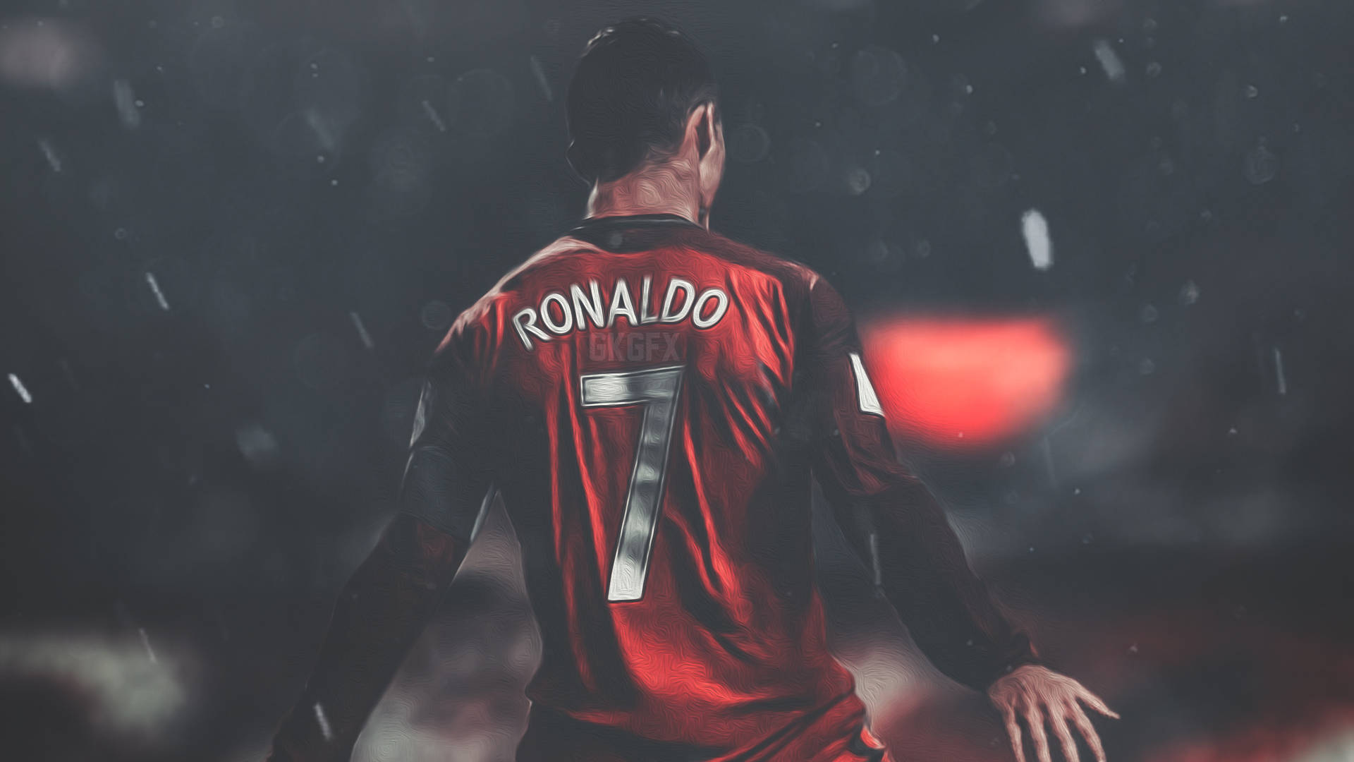 CR7 HD Футбольний матч під дощем Шпалери