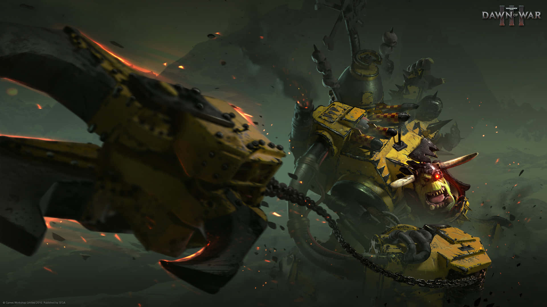Орк-варлорд Горгуц Фон Dawn Of War III Шпалери