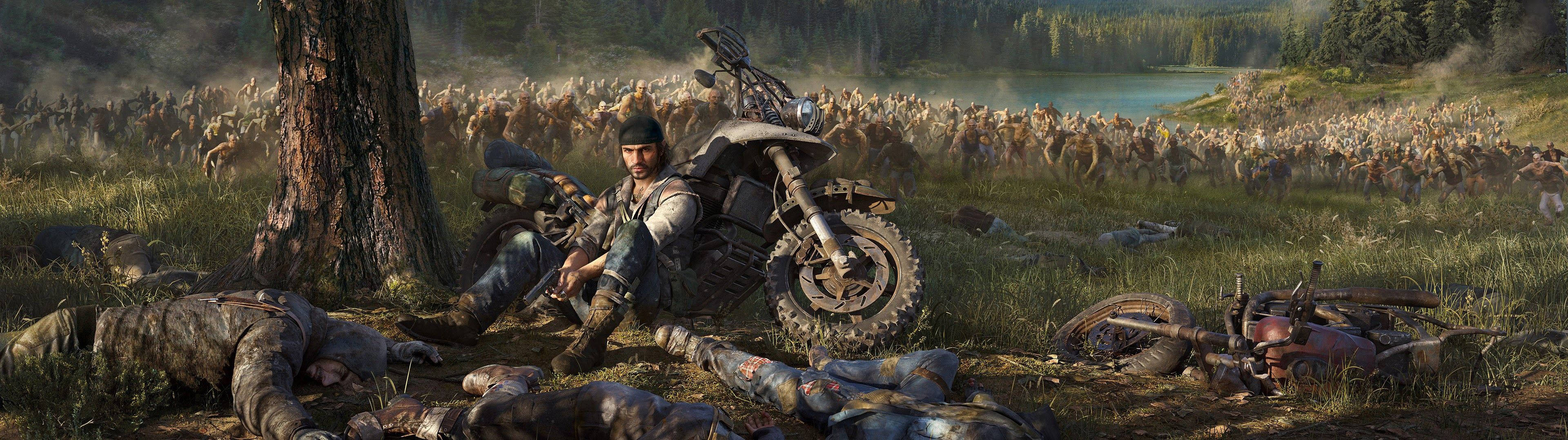 Выживите в пустоши, кишащей зомби, в Days Gone Шпалери