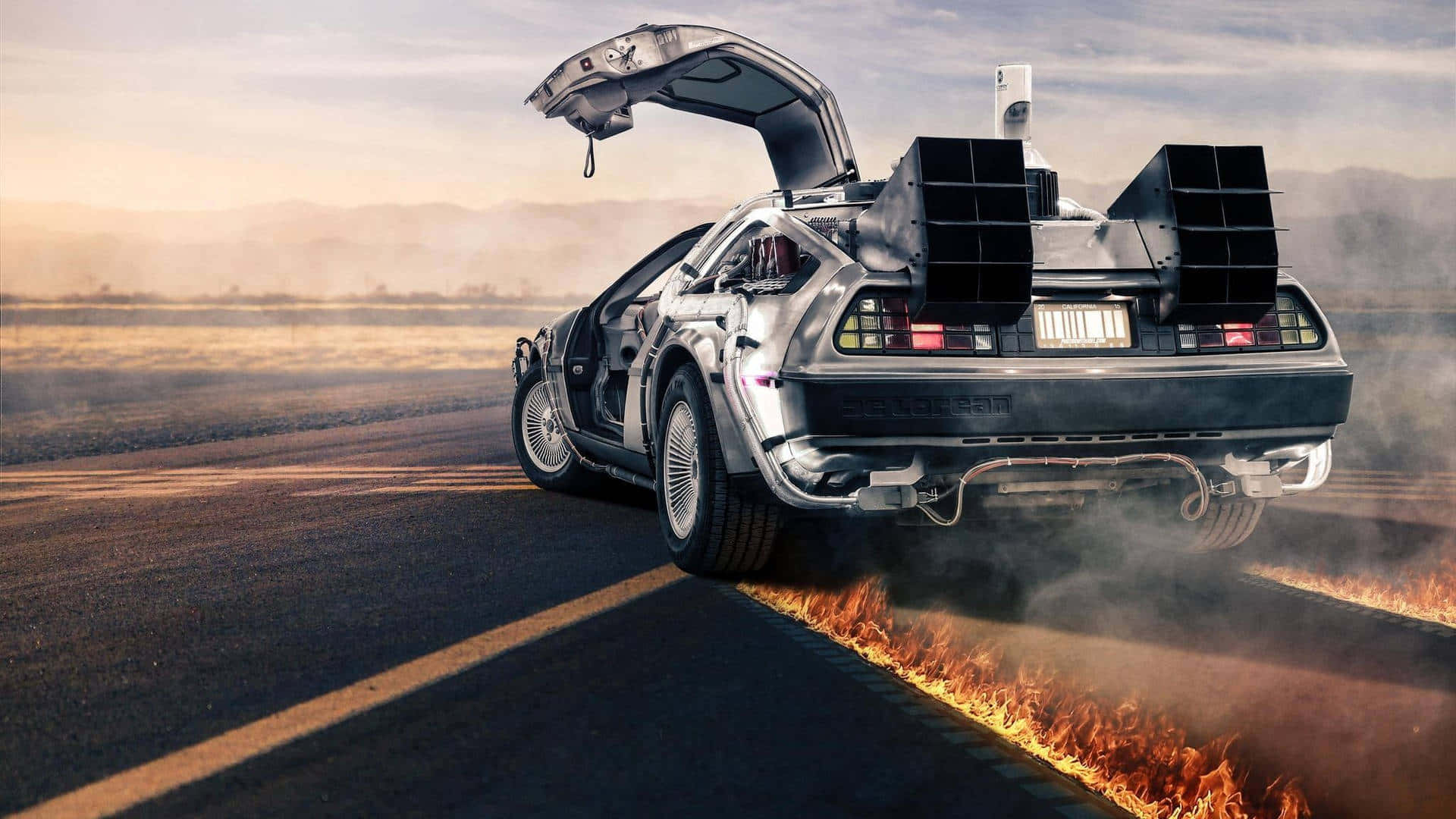 Назад в будущее DeLorean HD обої Шпалери